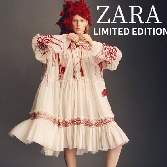 Zara Atelier Embroidered Voluminous Limited Edition Dress New - Picture 2 of 3